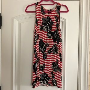 Red and white striped summer dress/coverup